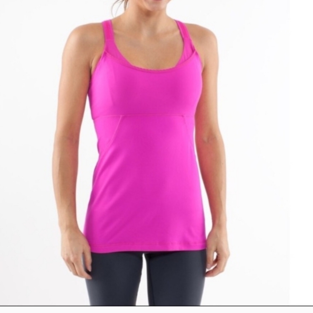 LULULEMON Women's Cross My Heart Tank Paris Pink Sz 8 💗